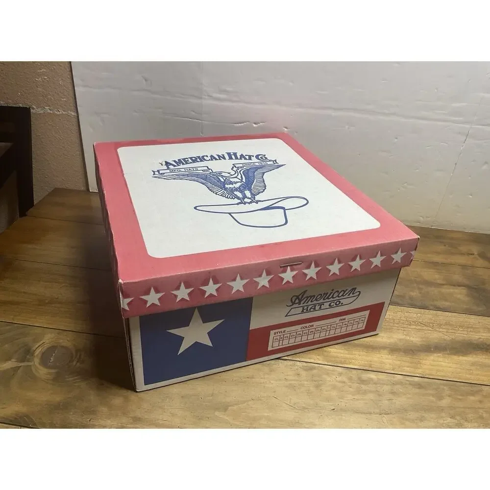 Vintage American Hat Company Felt Cowboy Hat Made in USA Size 6 7/8 Western Box